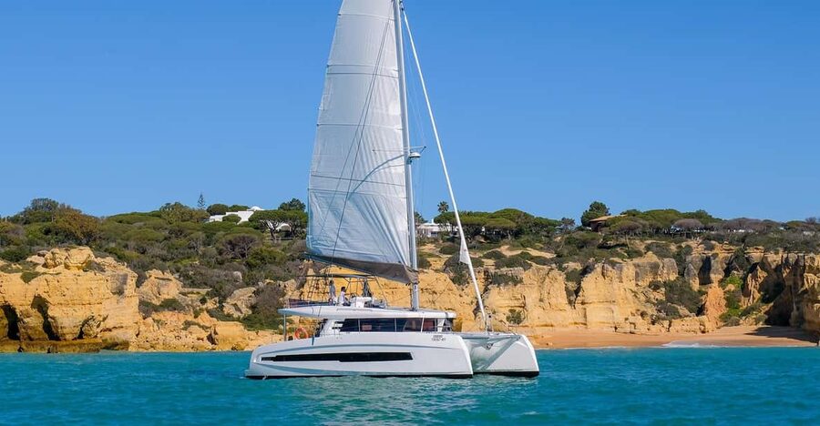 Vilamoura: Algarve Private Sunset Catamaran Charter - The onboard welcome: wine, cheese, charcuterie, and fresh fruit