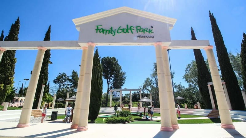 Vilamoura: Family Golf Park Game - Entering Family Golf Park in Vilamoura, where Rome meets mini golf